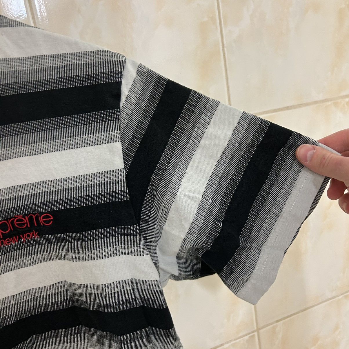 Supreme Supreme Striped T-Shirt Tumblr 2016 Thug Era Swag Size US M / EU 48-50 / 2 - 7 Thumbnail
