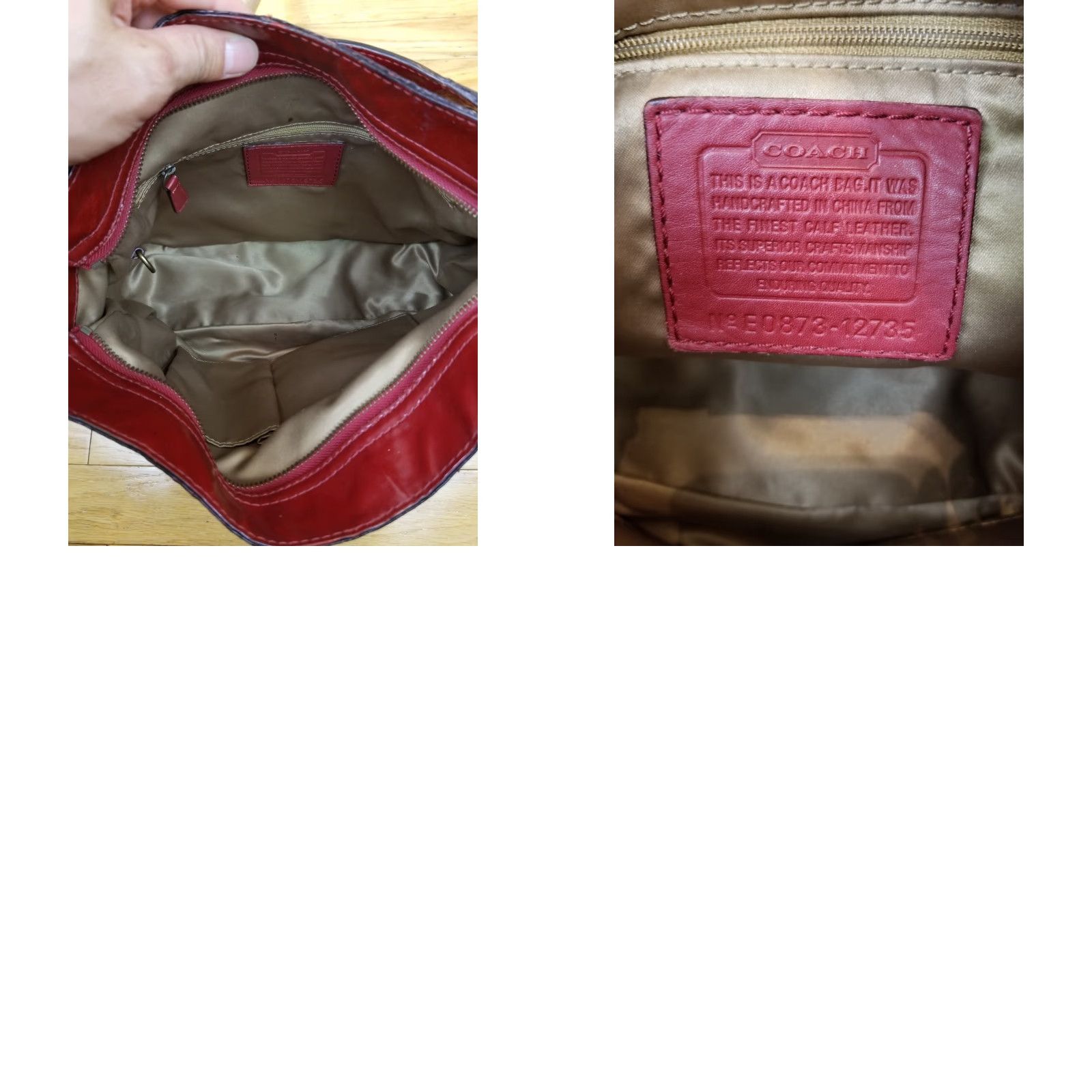 Coach VINTAGE COACH RED LEATHER SHOULDER HAND BAG SZ 13'X9'X4' 12735 Size ONE SIZE - 9 Thumbnail