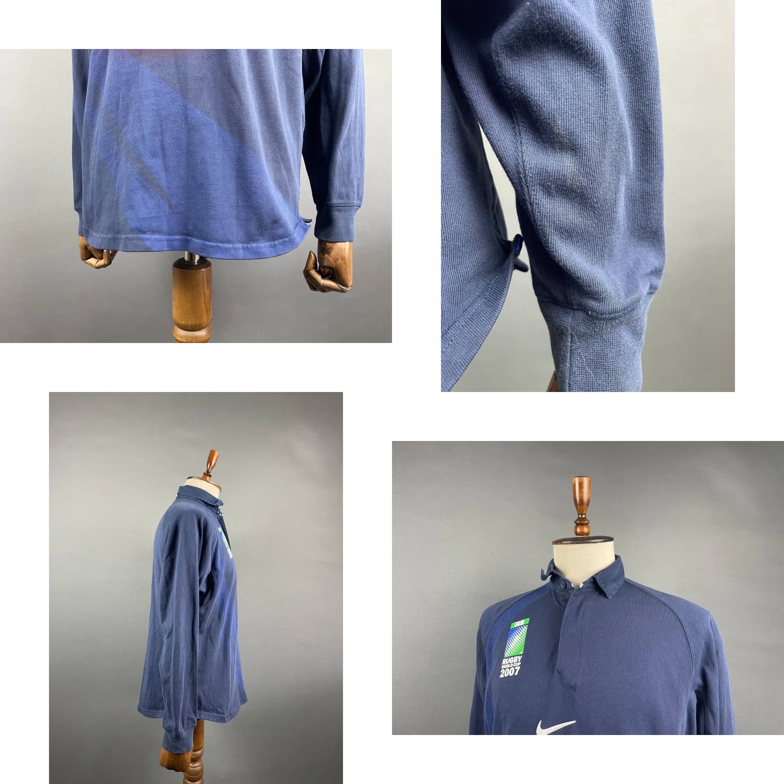 Nike Nike Mens Polo Shirt Rugby World Cup 2007 Vintage Long Sleeve Rugby Shirt Size L Blue Nike Golf Modern Classic Mens Size US L / EU 52-54 / 3 - 8 Thumbnail