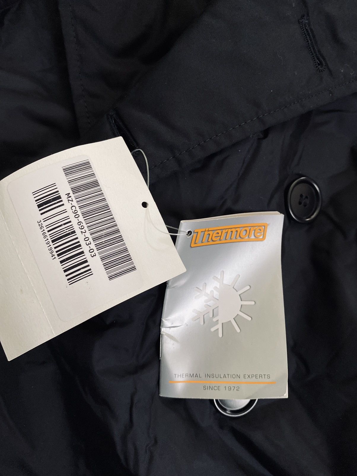 Y's Y’s x Aspesi Black Nylon Thermore Lightweight Peacoat 3 NWT Size US L / EU 52-54 / 3 - 8 Thumbnail