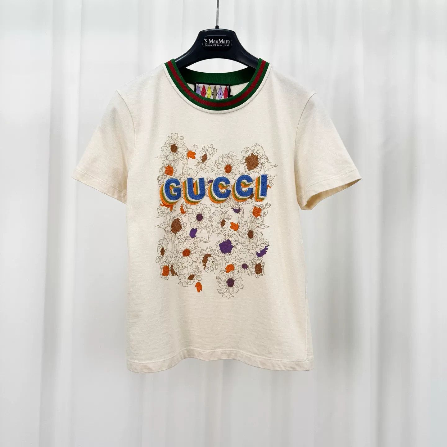 Gucci Gucci Embroidered Floral Letter Short Sleeve Size M / US 6-8 / IT 42-44 - 1 Thumbnail