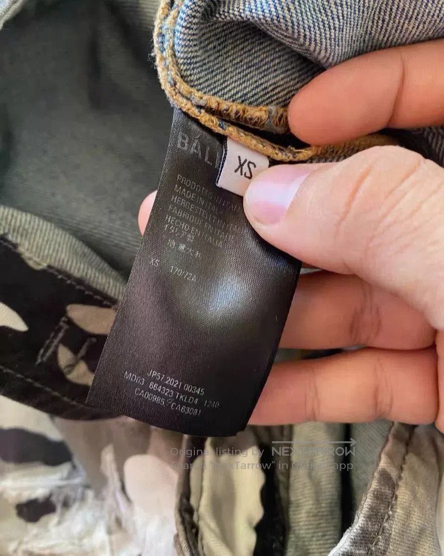 Balenciaga Balenciaga Camo Layered Denim Shorts. Size US 26 / EU 42 - 4 Thumbnail