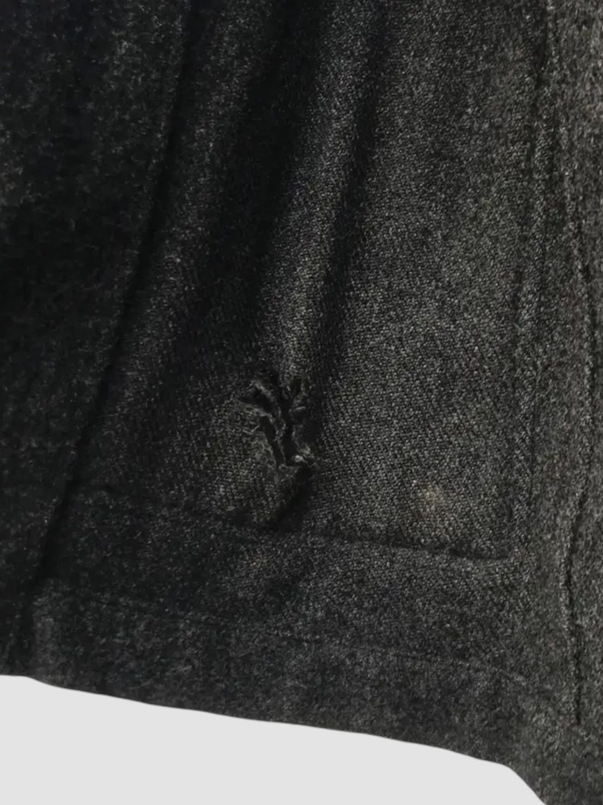 Comme des Garcons Homme Plus Archive AD1995 CdG Homme Plus Leather Collar Wool Coat Size US M / EU 48-50 / 2 - 13 Thumbnail