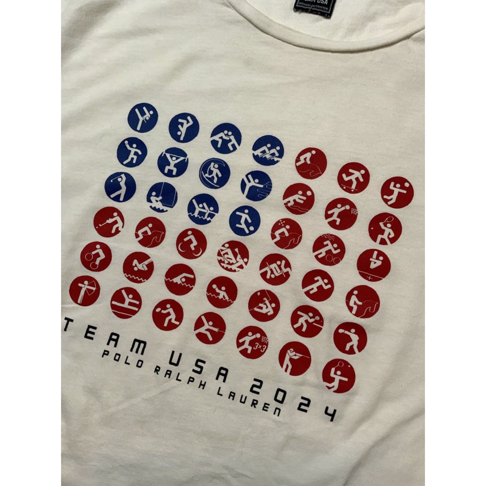 Polo Ralph Lauren VINTAGE Polo Ralph Lauren Team USA 2024 Olympic Graphic Sports L/S T-Shirt XXL Mens White Size US XXL / EU 58 / 5 - 6 Thumbnail