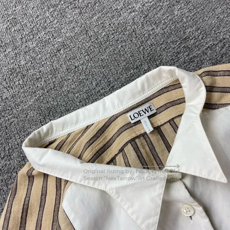 Loewe Loewe Irregular Shoulder Collar Slit Long Shirt Size S / US 4 / IT 40 - 2 Thumbnail