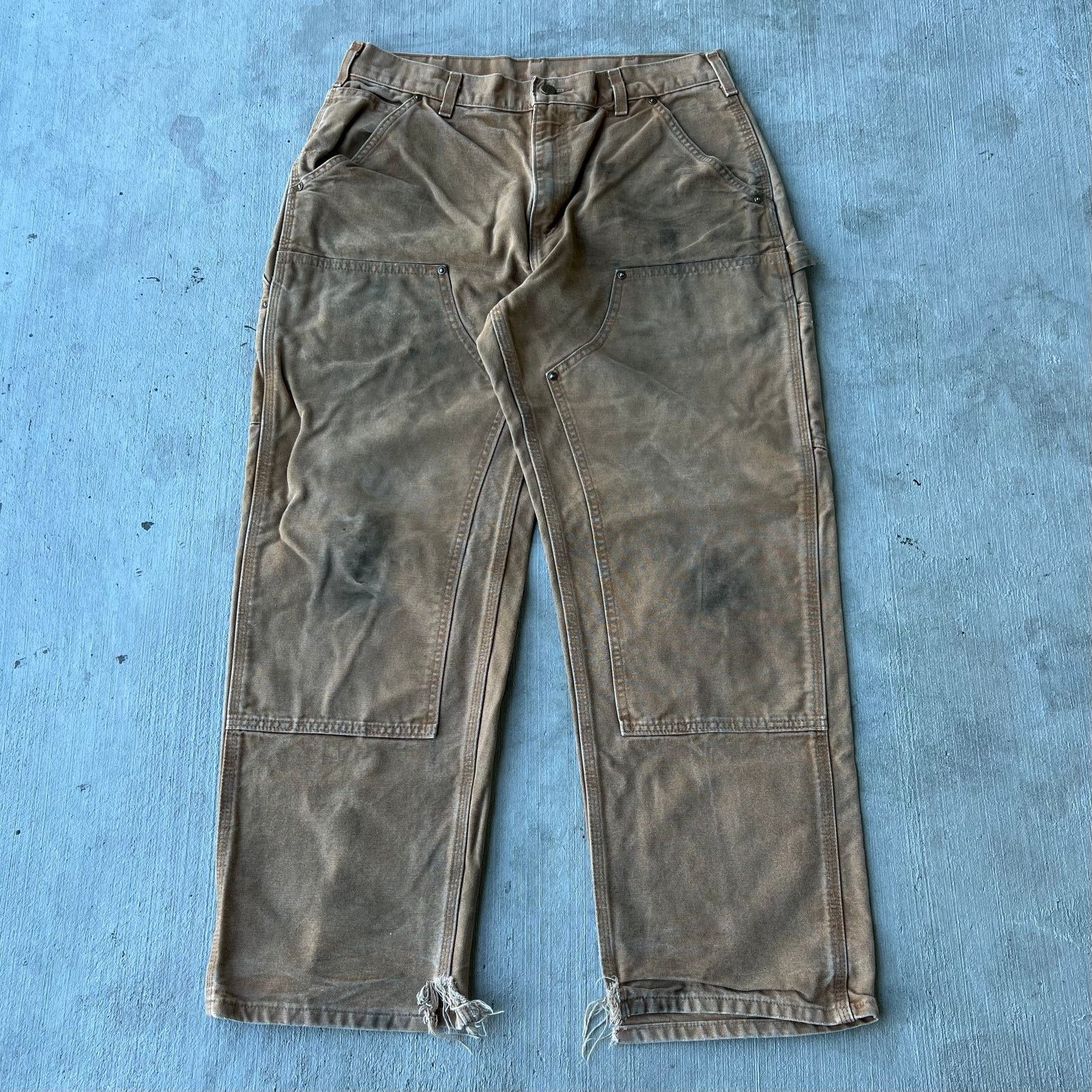 Carhartt × Vintage Carhartt brown double knee work wear carpenter pants Size US 32 / EU 48 - 1 Thumbnail