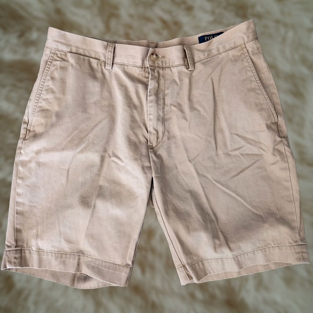 Polo Ralph Lauren Polo Ralph Lauren Shorts Men 34 Beige Chino Classic Fit 9" Inch Golf Cotton Size US S / EU 44-46 / 1 - 1 Thumbnail