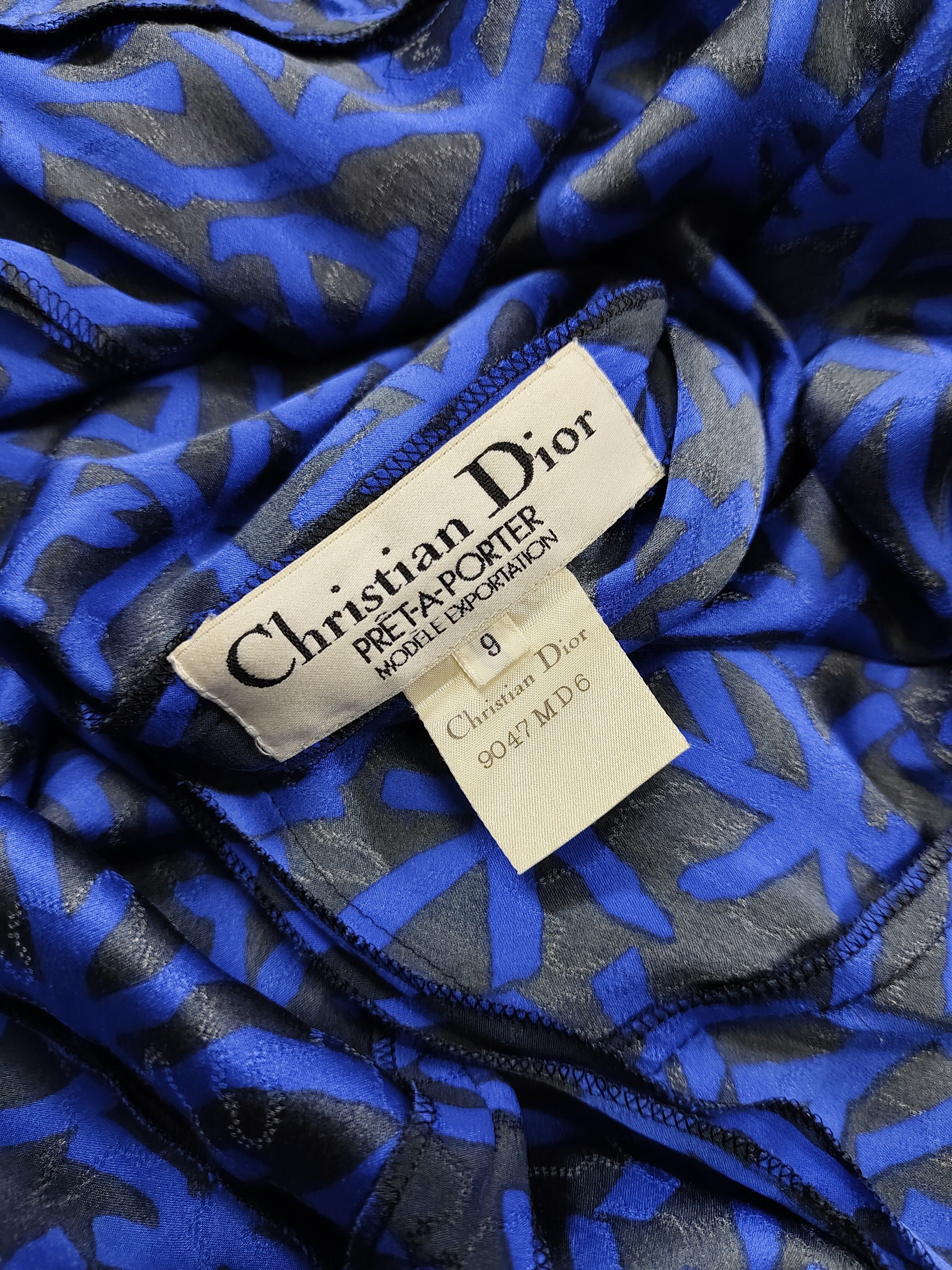 Christian Dior Monsieur 80s Christian Dior- Abstract Art Graphic Archive Rayon Dress Size M / US 6-8 / IT 42-44 - 7 Thumbnail