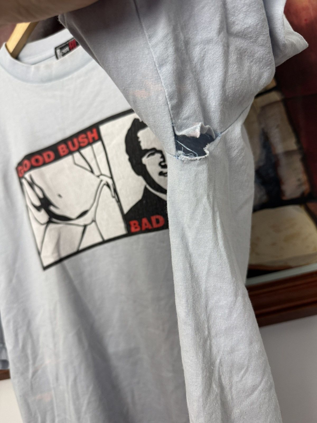 Vintage Vintage Good Bush Bad Bush USA President Parody Rare Tee Size US L / EU 52-54 / 3 - 8 Thumbnail