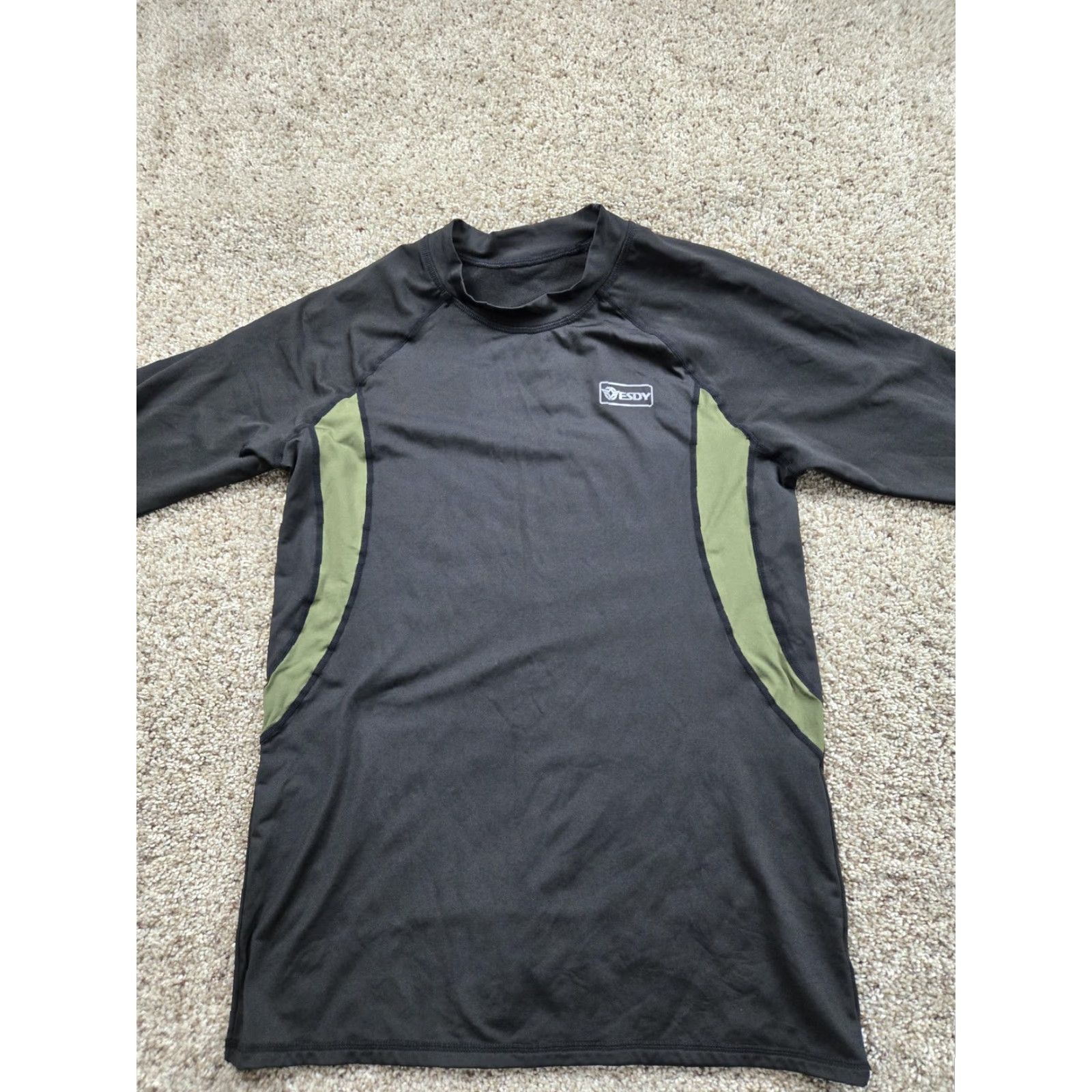 Layer 8 ESDY Shirt Mens L Black Long Sleeve Tactical Base Layer Fleece Lined Size US L / EU 52-54 / 3 - 3 Thumbnail