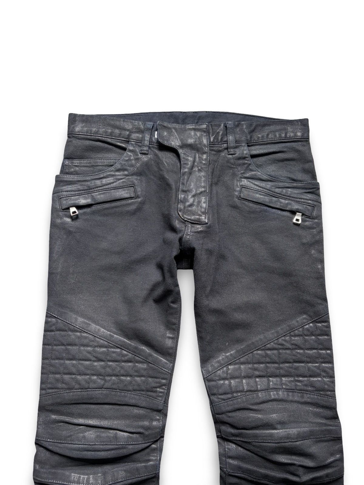 Balmain Balmain AW12 Waxed Biker Size US 30 / EU 46 - 2 Thumbnail