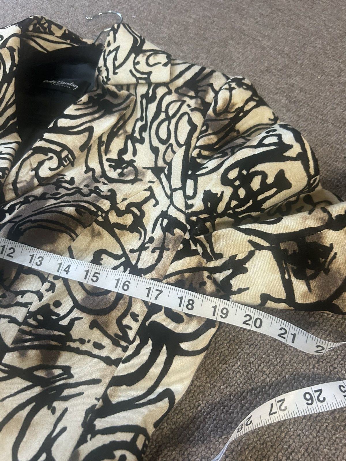 Other Betty Barlay Blazer, M, Brown/Black Velvet Abstract Pattern Size M / US 6-8 / IT 42-44 - 10 Thumbnail
