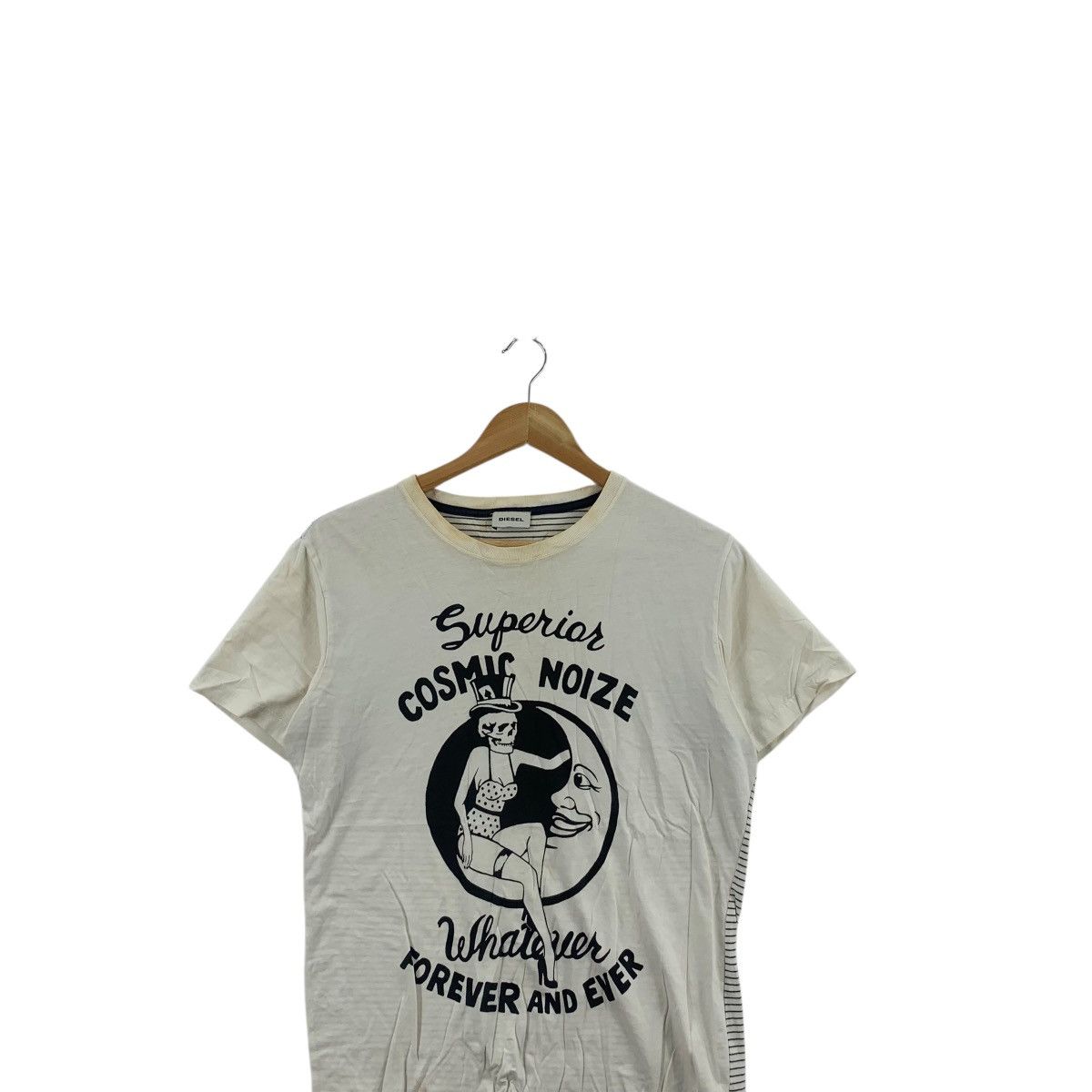 Diesel DIESEL ITALY Superior Cosmic Noize Trashed Tee Shirt Top Size S / US 4 / IT 40 - 2 Thumbnail