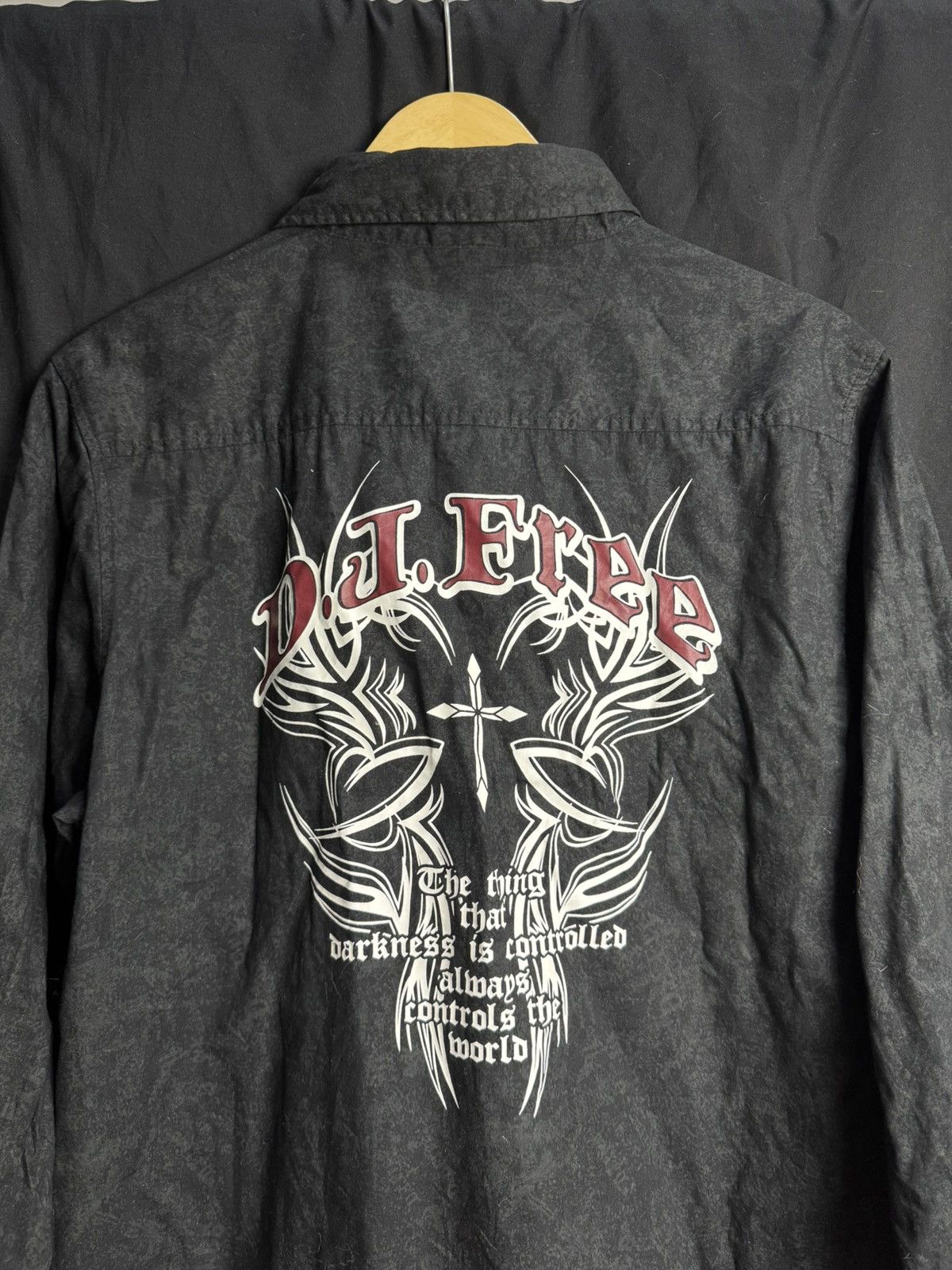 If Six Was Nine Japanese Crosses Tribal Poem Djfree Button Shirt Size US L / EU 52-54 / 3 - 5 Thumbnail