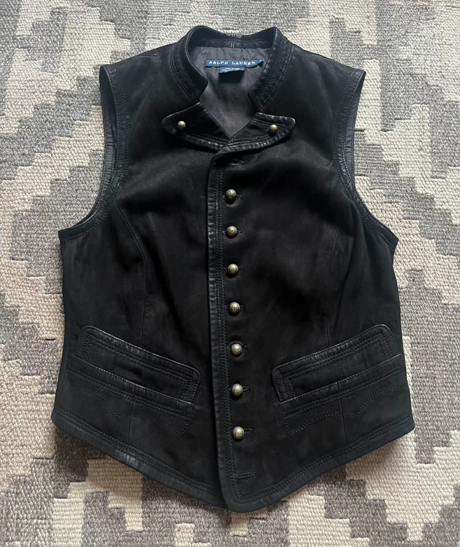 RRL Ralph Lauren Ralph Lauren Vintage Leather Vest Size M / US 6-8 / IT 42-44 - 1 Thumbnail