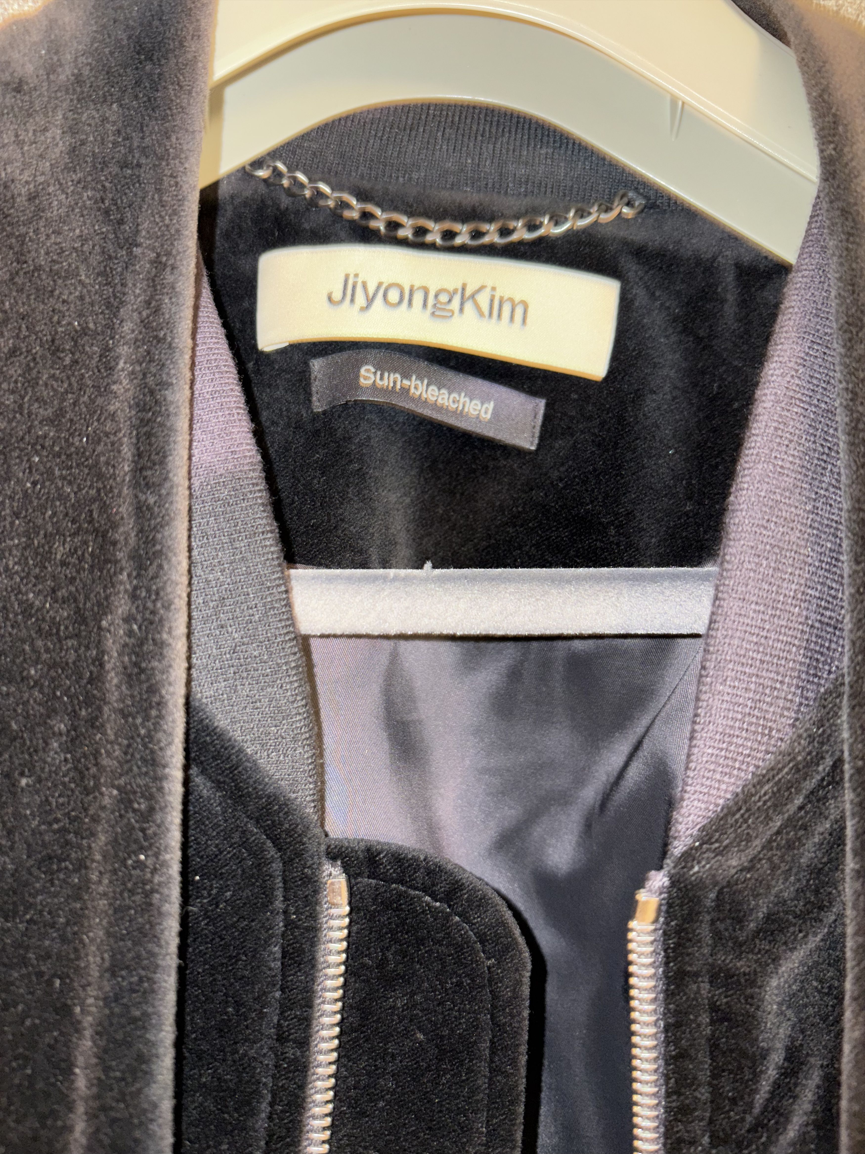 JiyongKim Bleached Velvet Shawl Collar Bomber in Black Size US L / EU 52-54 / 3 - 3 Thumbnail