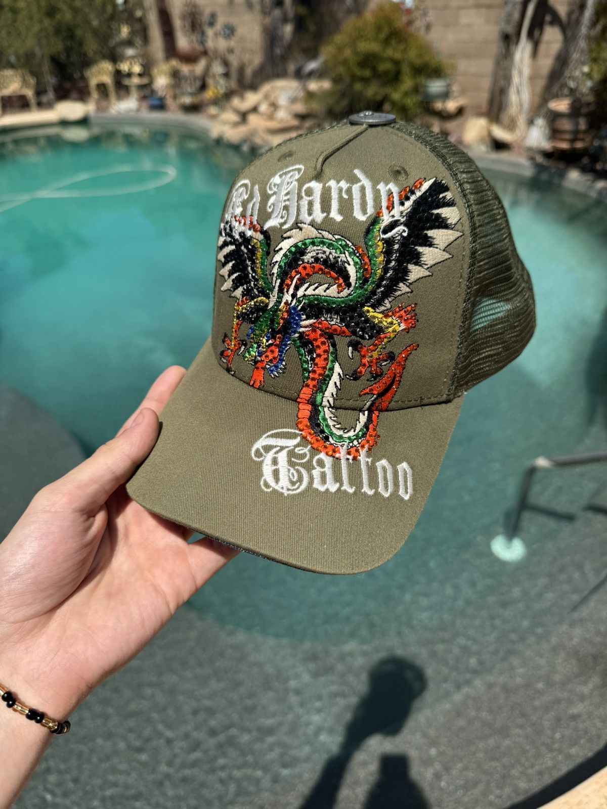 Ed Hardy Ed hardy rhinestone hat | Grailed