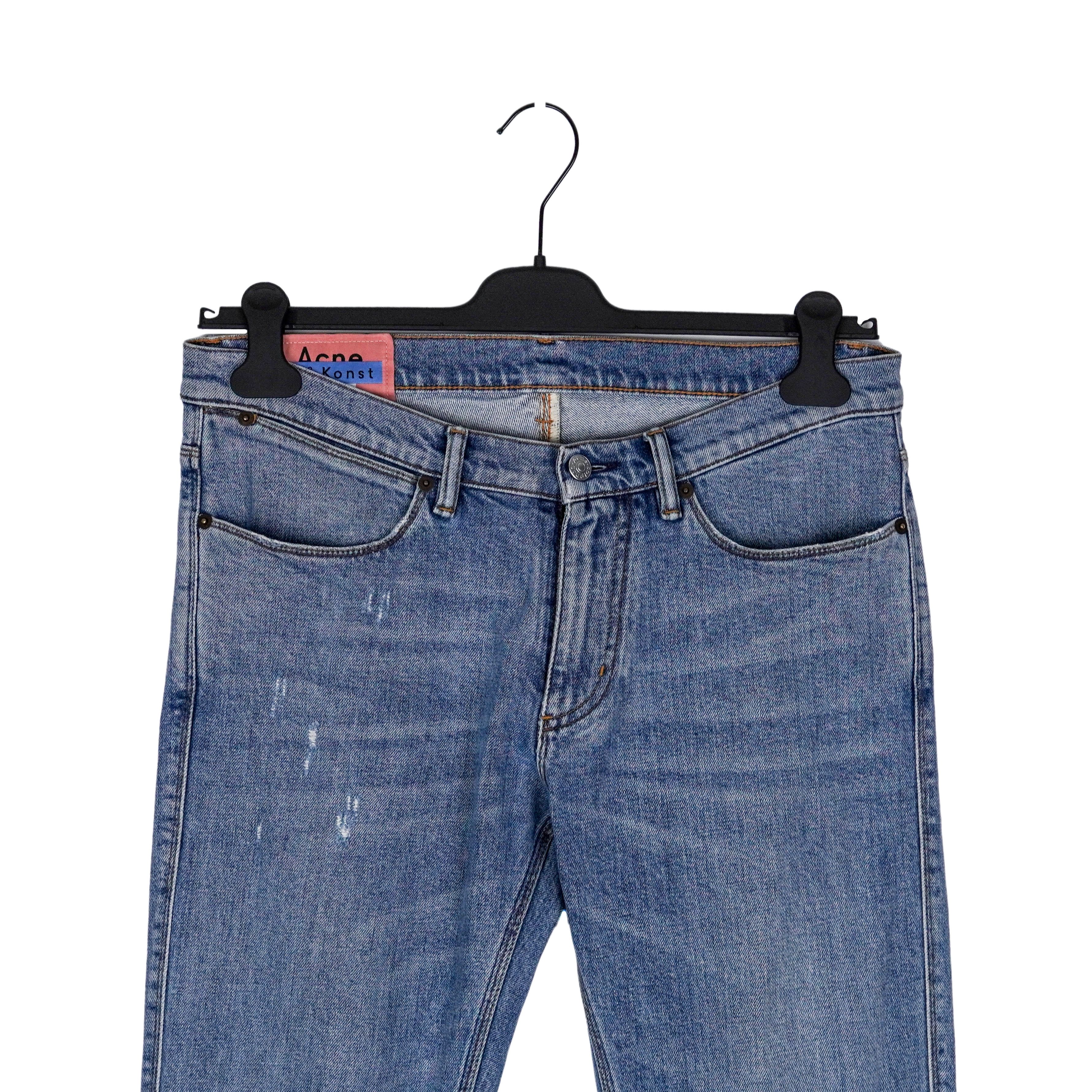 Acne Studios Acne Studios Bla Konst Max Mid Blue Distressed Pants Jeans Size US 32 / EU 48 - 2 Thumbnail