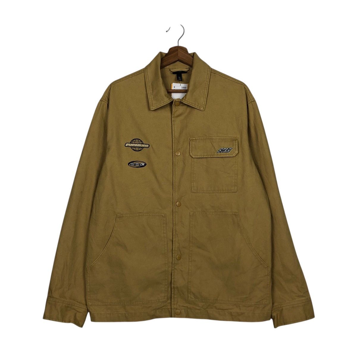 Vintage Rich Yellow Chore Work Jacket H&M Multi Pocket Issey Miyake Size US S / EU 44-46 / 1 - 2 Thumbnail