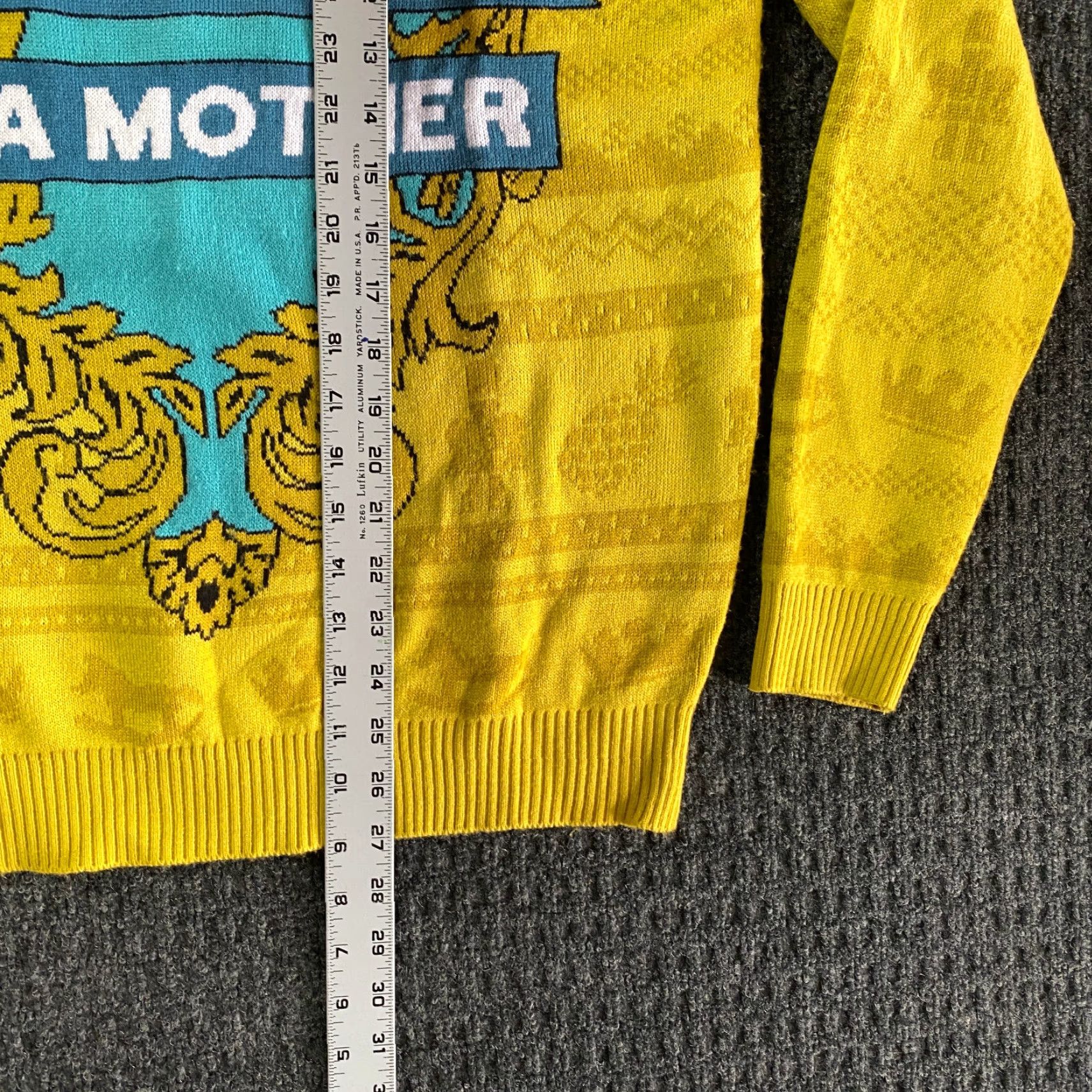Vintage Hulu The Great Revolution is a Mother Knit Sweater Medium Yellow Gold Women Crew Neck Long Sleeve Pullover Knit M Size M / US 6-8 / IT 42-44 - 6 Thumbnail