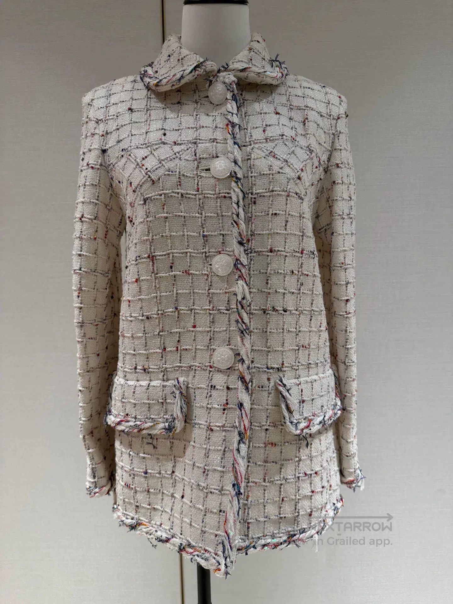 Chanel Chanel Waterfall Series Pearl White Coat. Size US M / EU 48-50 / 2 - 1 Thumbnail