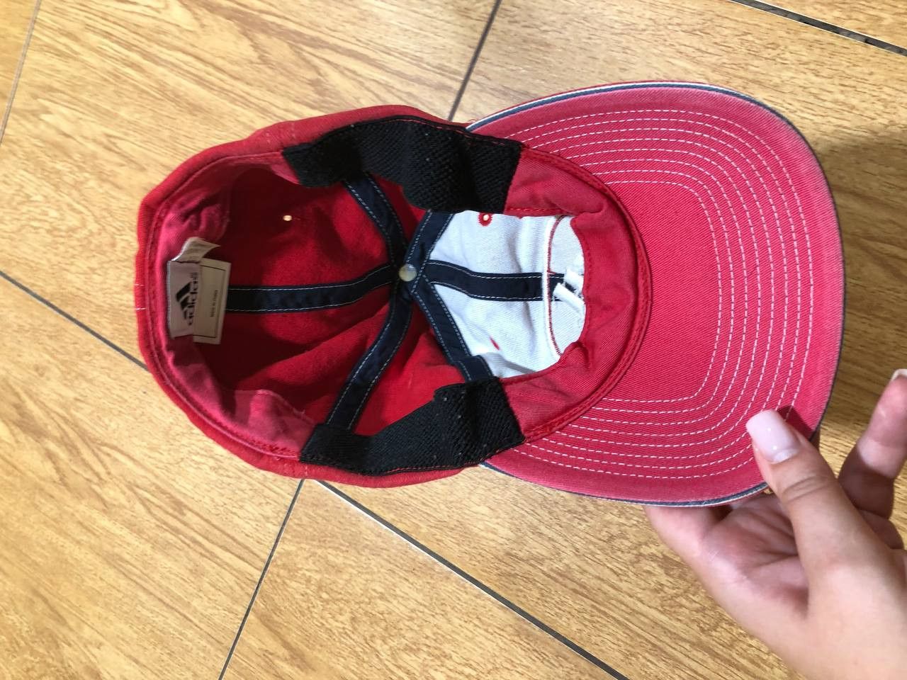 Adidas Cap big logo Adidas Y2K red Hats Vintage streetwear Size ONE SIZE - 17 Thumbnail