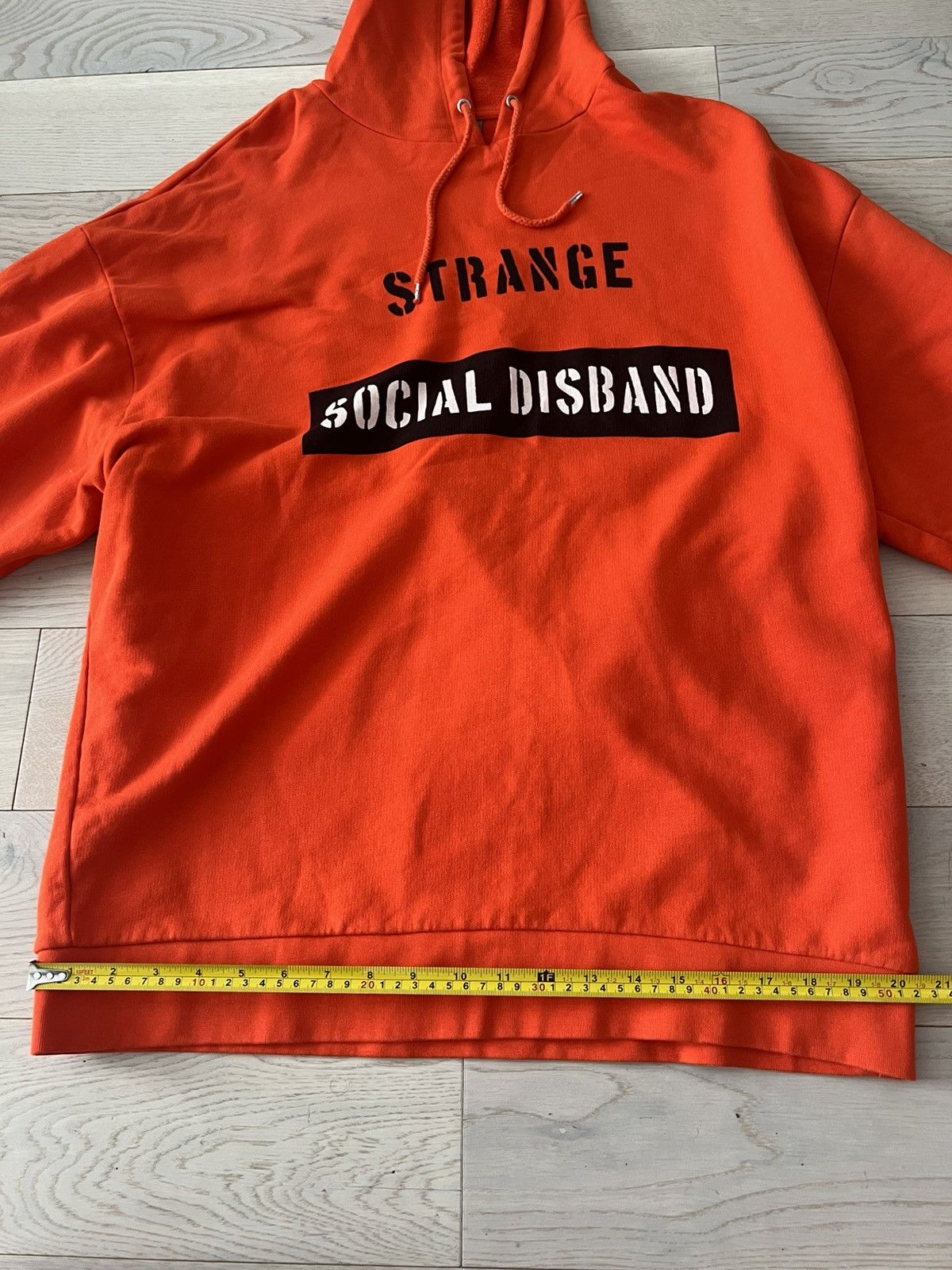 Asos ASOS Orange Hoodie Size L – “Strange Social Disband” Size US L / EU 52-54 / 3 - 5 Thumbnail