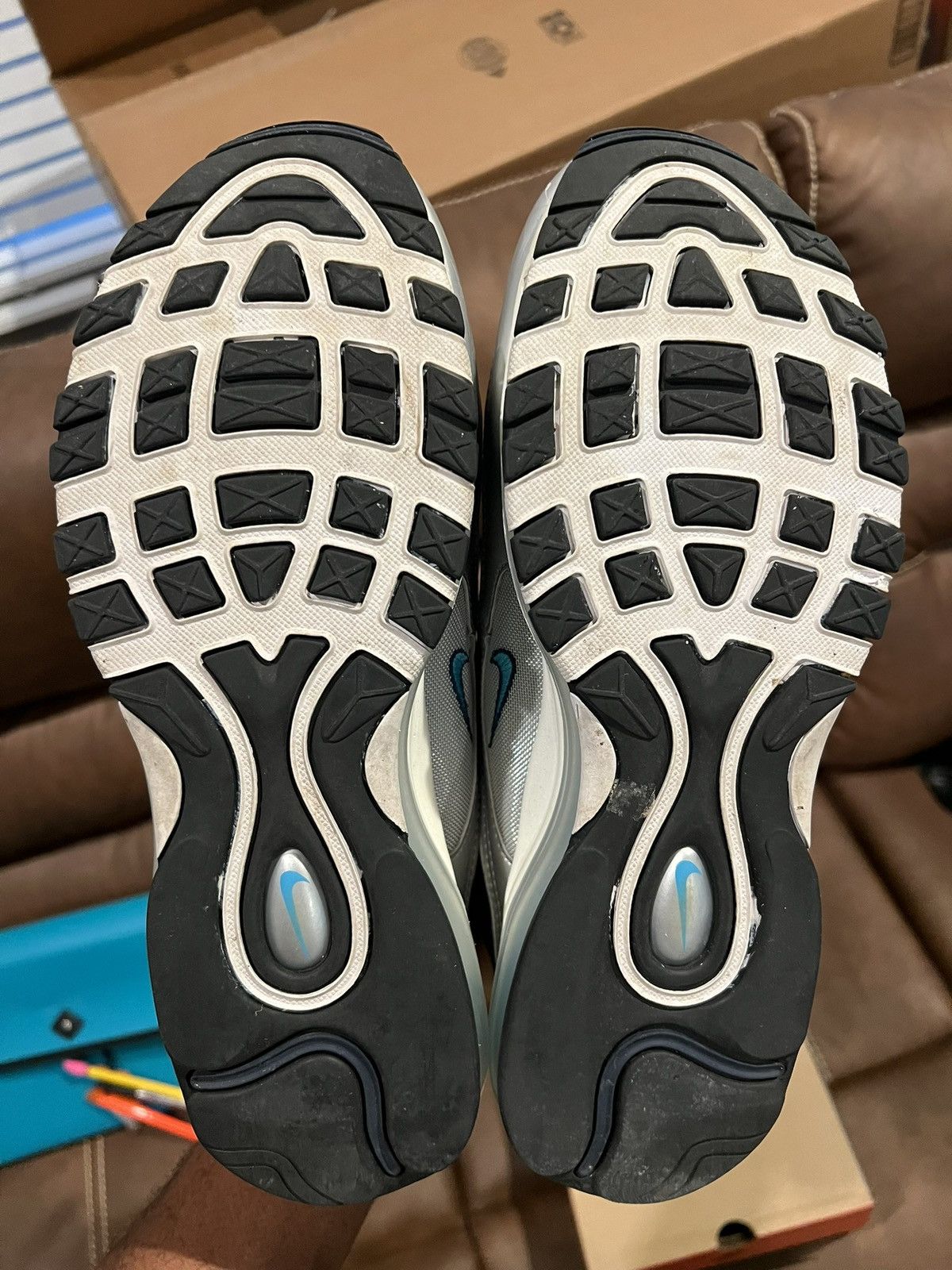 Nike Air max 97 Metallic Silver Chlorine Blue Size US 11 / EU 44 - 5 Thumbnail