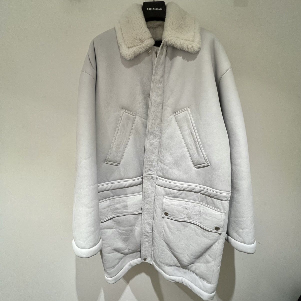 Balenciaga Balenciaga Oversized Shearling Leather Coat Size US L / EU 52-54 / 3 - 2 Thumbnail