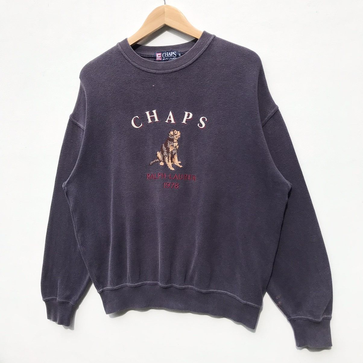 Chaps Ralph Lauren Vintage Chaps Ralph Lauren 1978 Dog Sweatshirt Sun Faded Size US S / EU 44-46 / 1 - 3 Thumbnail