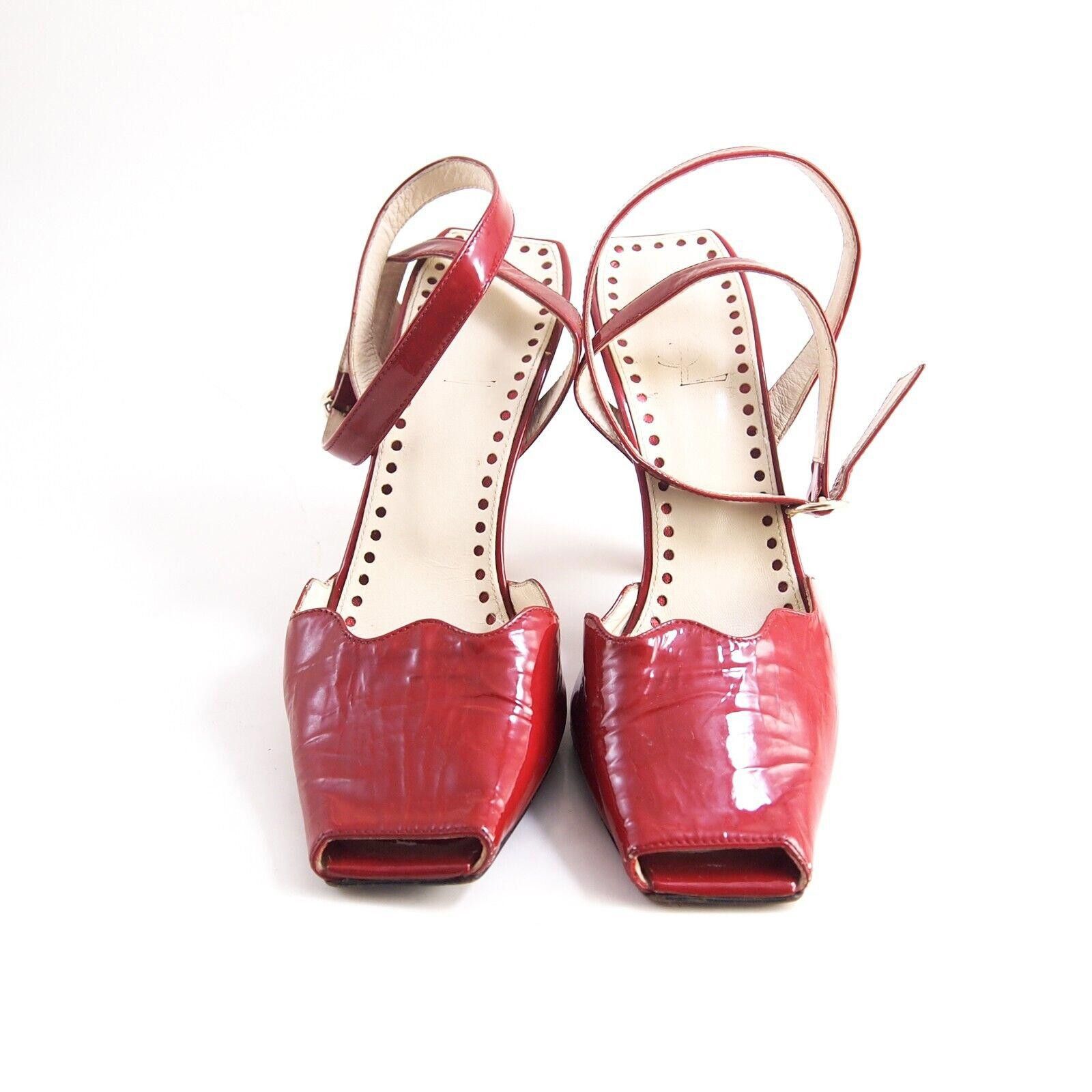Yves Saint Laurent YSL Saint Laurent Heels Red Patent Leather US 8 EU 38 Size US 8 / IT 38 - 3 Thumbnail