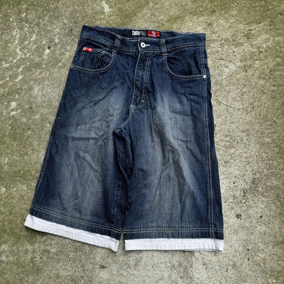 Southpole Y2K Southpole Faded Skater Jean Shorts ERD Grunge Thrashed Size US 32 / EU 48 - 4 Thumbnail