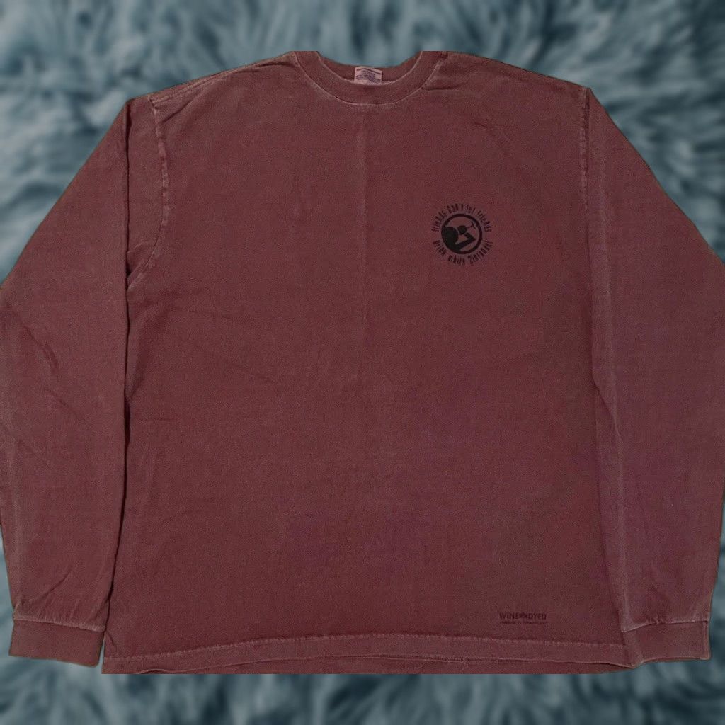 Vintage VINTAGE Dont Let Friends Drink White Zinfandel Wine Faded Shirt M Red 90s Grunge Mens T-Shirt Long Sleeve Napa Valley Joke Humor Size US M / EU 48-50 / 2 - 1 Thumbnail