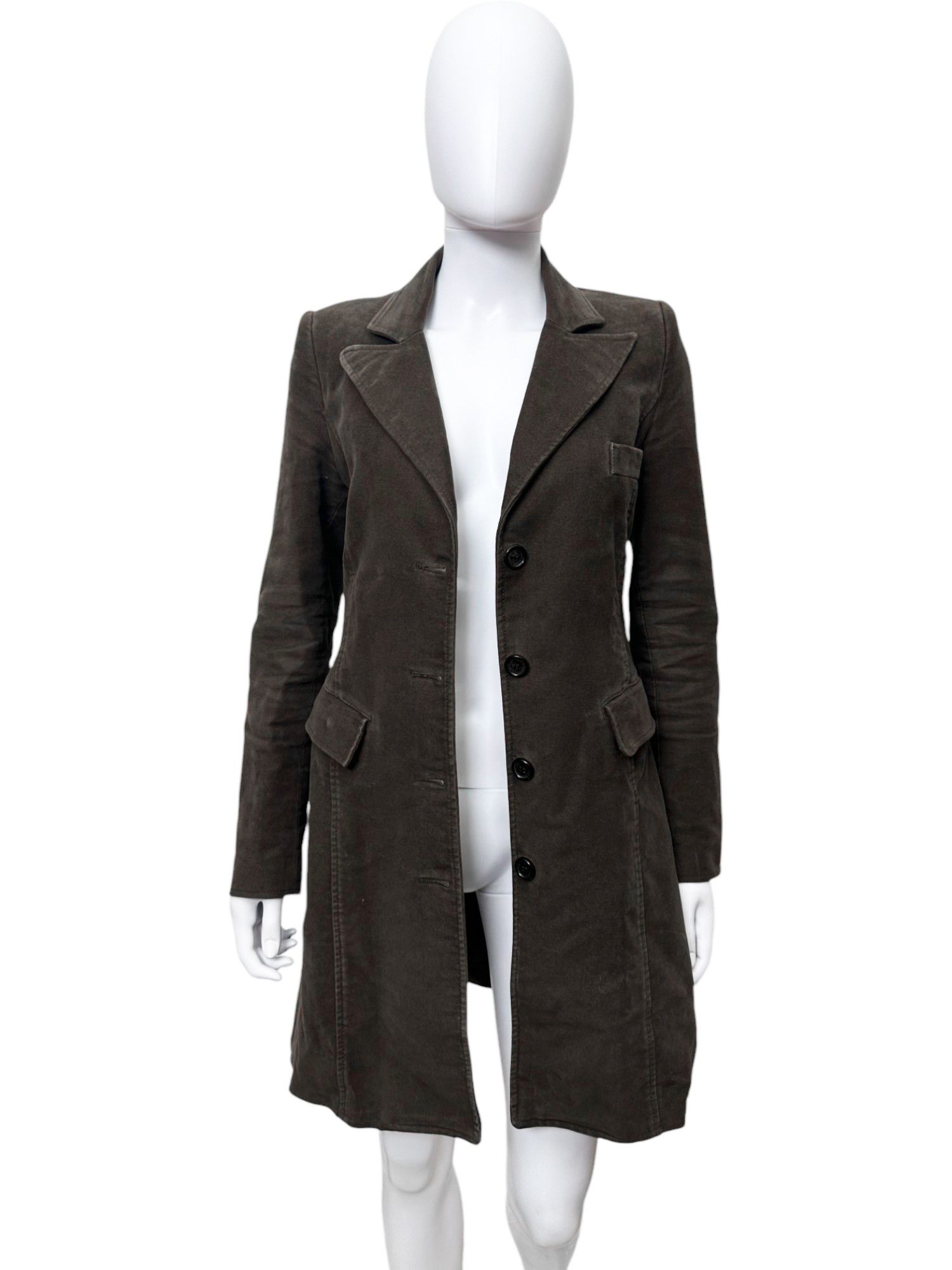 Alexander McQueen 90s Brown Cotton Trench Coat Size M / US 6-8 / IT 42-44 - 1 Thumbnail