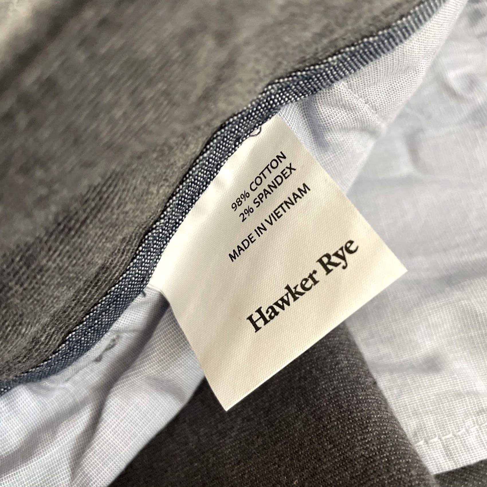Vintage Hawker Rye Pants Men 36x34 Straight Gray Flat Front Knit Chinos NEW Size US 36 / EU 52 - 7 Thumbnail