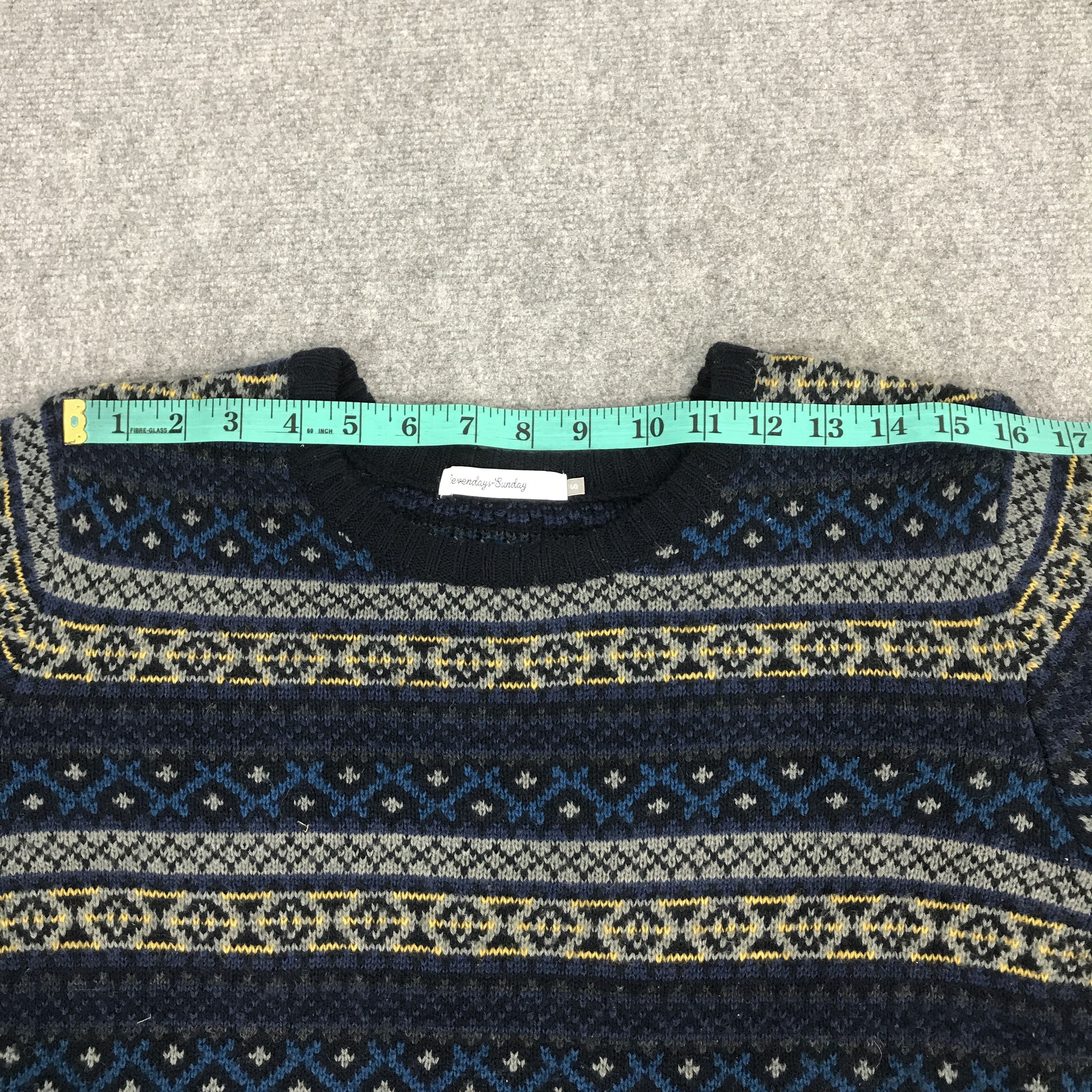 Issey Miyake × Japanese Brand JAPAN SEVENDAYS=SUNDAY NAVAJO DESIGN KNITWEAR JACKET Size US S / EU 44-46 / 1 - 5 Thumbnail