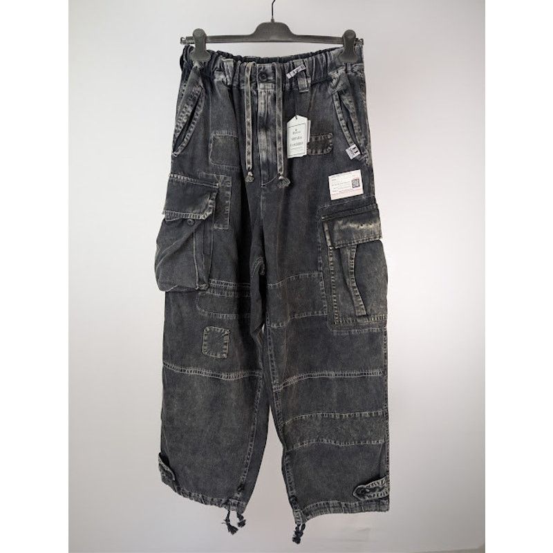 Maison MIHARA YASUHIRO o1rshd1 Repair Cargo Trousers Denim Pants in Black Size US 32 / EU 48 - 1 Thumbnail