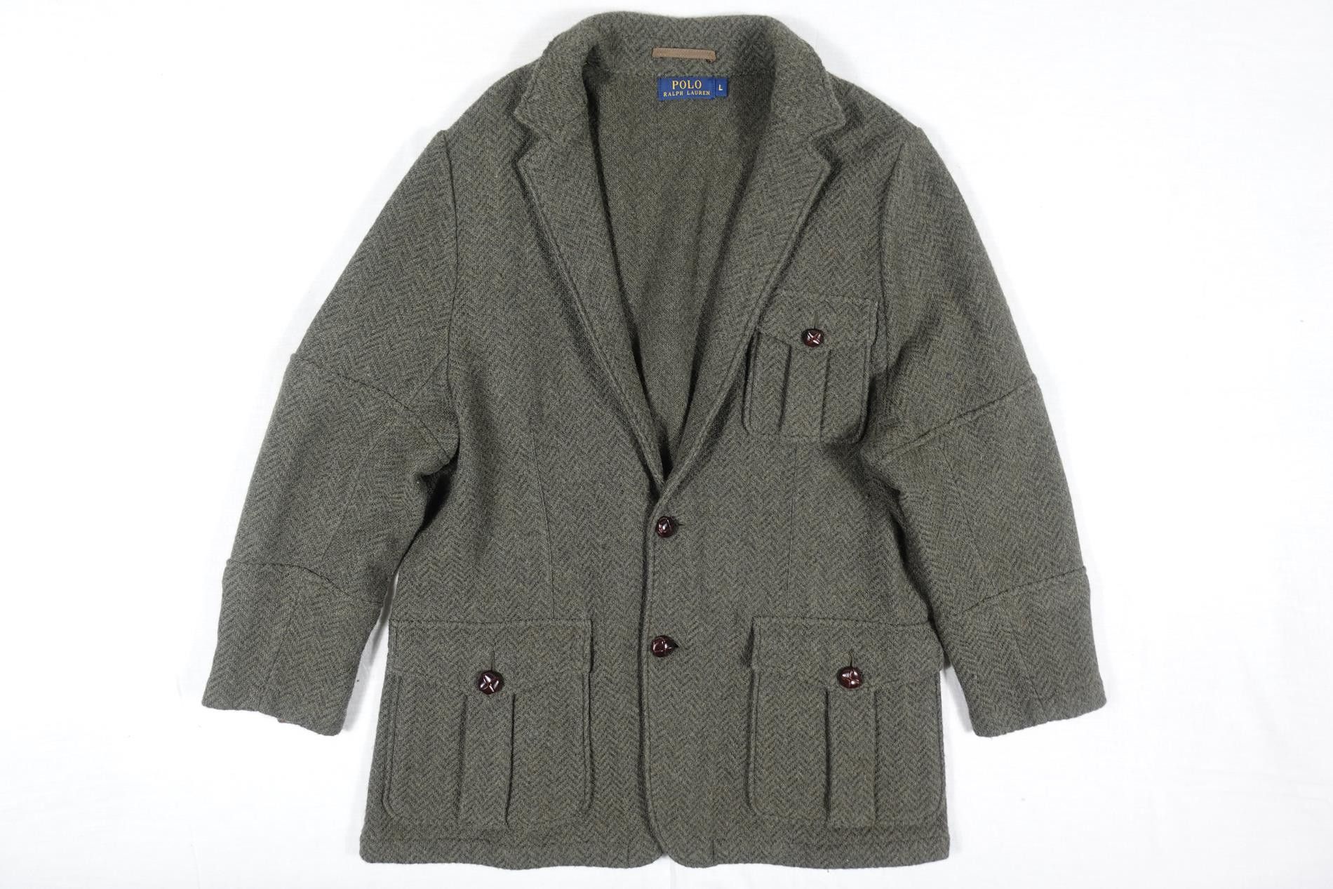 Polo Ralph Lauren Polo Ralph Lauren Blazer Jacket Herringbone Wool Tweed L Size US L / EU 52-54 / 3 - 1 Thumbnail
