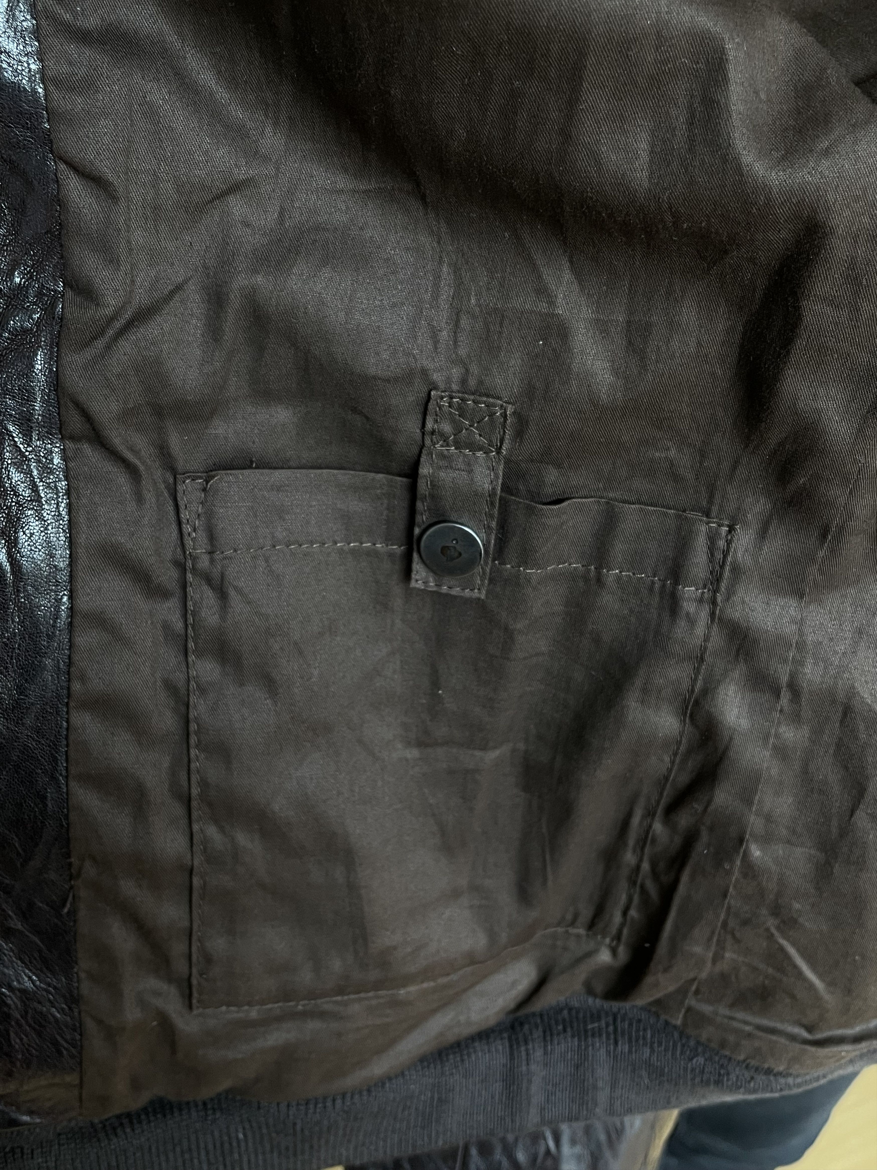 John Varvatos John Varvatos Crinkled Bomber Leather Jacket Brown $2698 Size US S / EU 44-46 / 1 - 11 Thumbnail