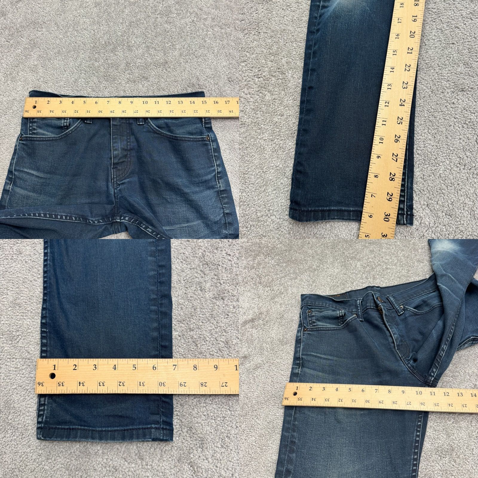 Levi's VINTAGE Levi's 511 Straight Leg Slim Fit Denim Jeans Mens 31x32 Dark Wash Cotton Casual Size US 31 - 9 Thumbnail