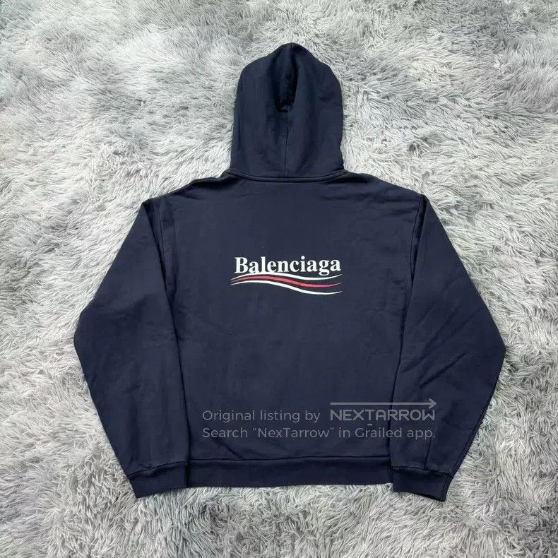 Balenciaga Balenciaga Coke Logo Hoodie Navy Blue Size US L / EU 52-54 / 3 - 7 Thumbnail