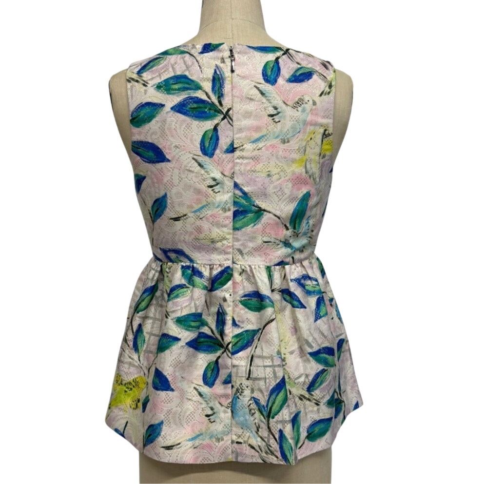 Anthropologie Leifsdottir Anthropologie Metallic Brocade Babydoll Top Sz 2 Size XS / US 0-2 / IT 36-38 - 3 Thumbnail
