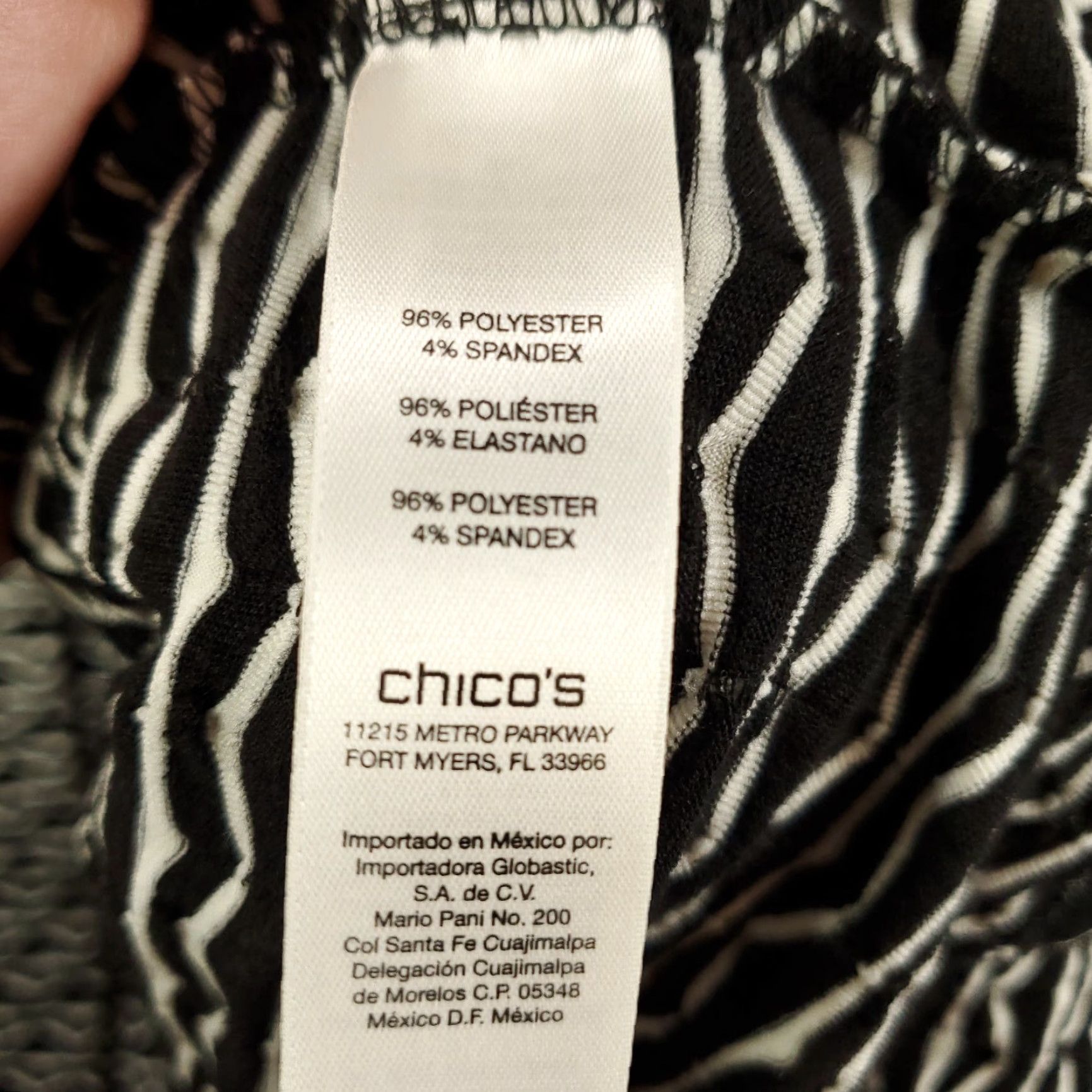 Vintage Chico's Cardigan Womens XL Black White Open Front Stretch Flow y Easywear Chicos 3 Size XL / US 12-14 / IT 48-50 - 7 Thumbnail