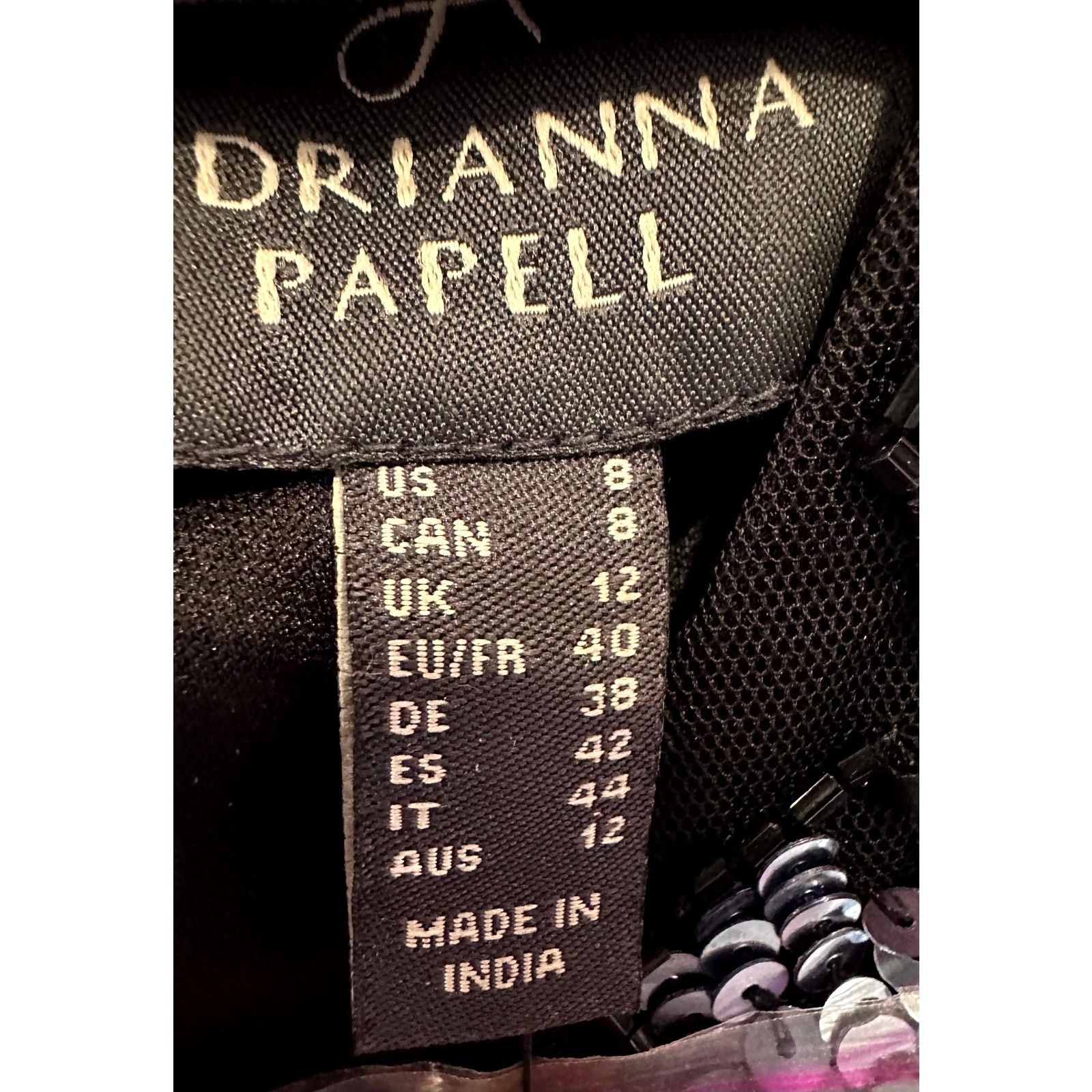 Adrianna Papell Adrianna Papell Lng Sleeve Beaded Sparkling Cocktail Dress 8 Size M / US 6-8 / IT 42-44 - 17 Thumbnail