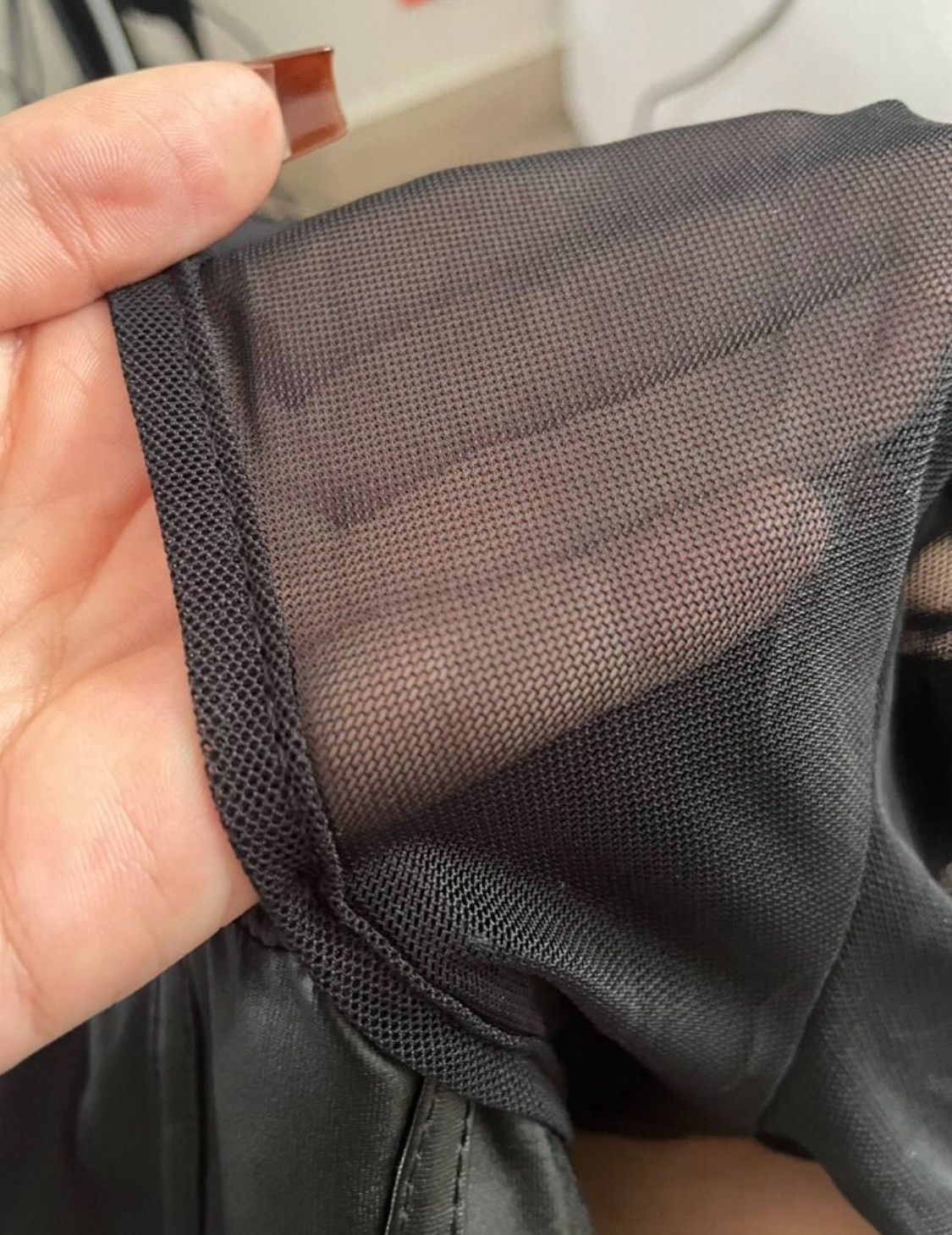 Other Black Sheer Long Sleeve Corset Top Size S / US 4 / IT 40 - 4 Thumbnail