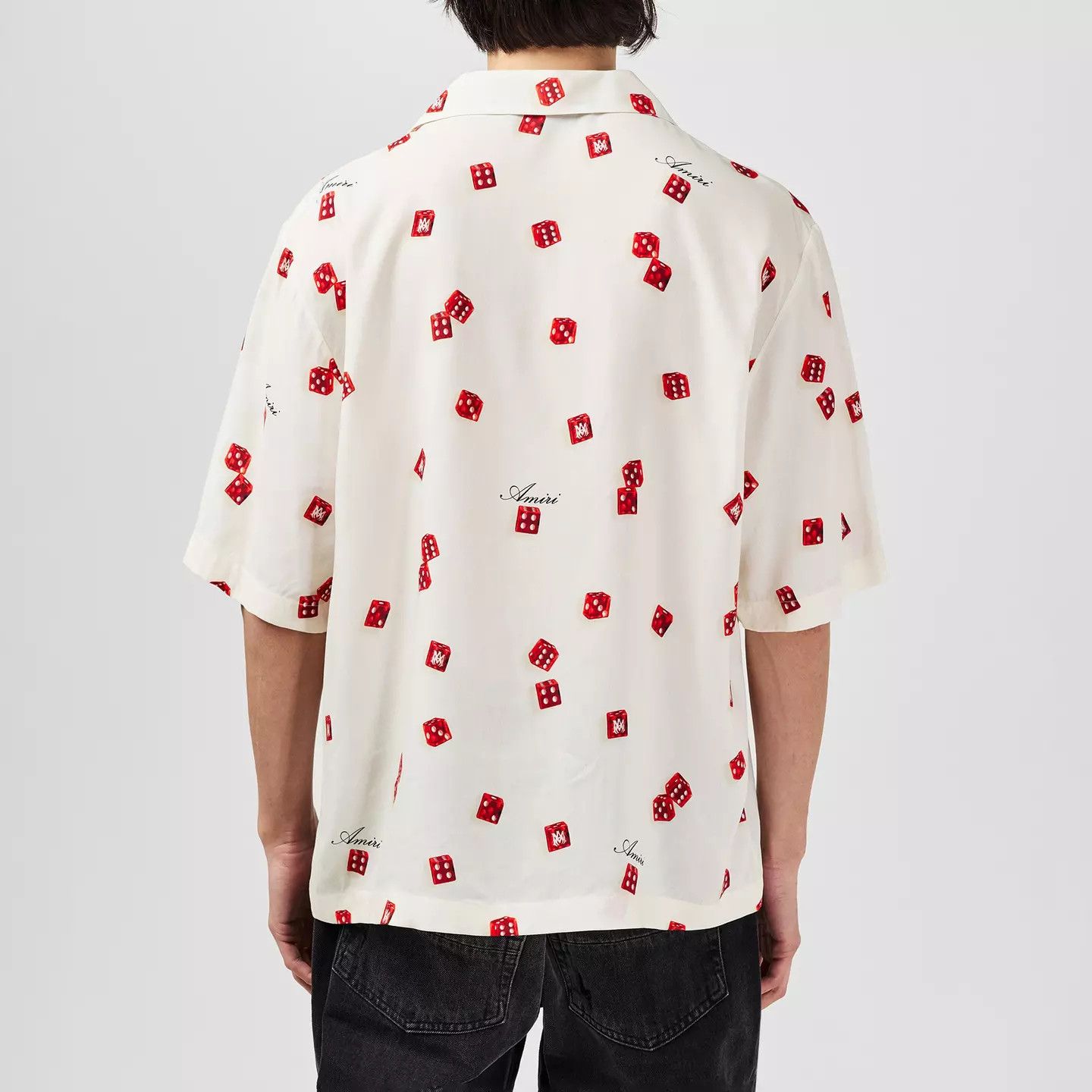 Amiri o1g2r1mq0426 Dice Bowling Shirt in Alabaster Size US M / EU 48-50 / 2 - 4 Thumbnail