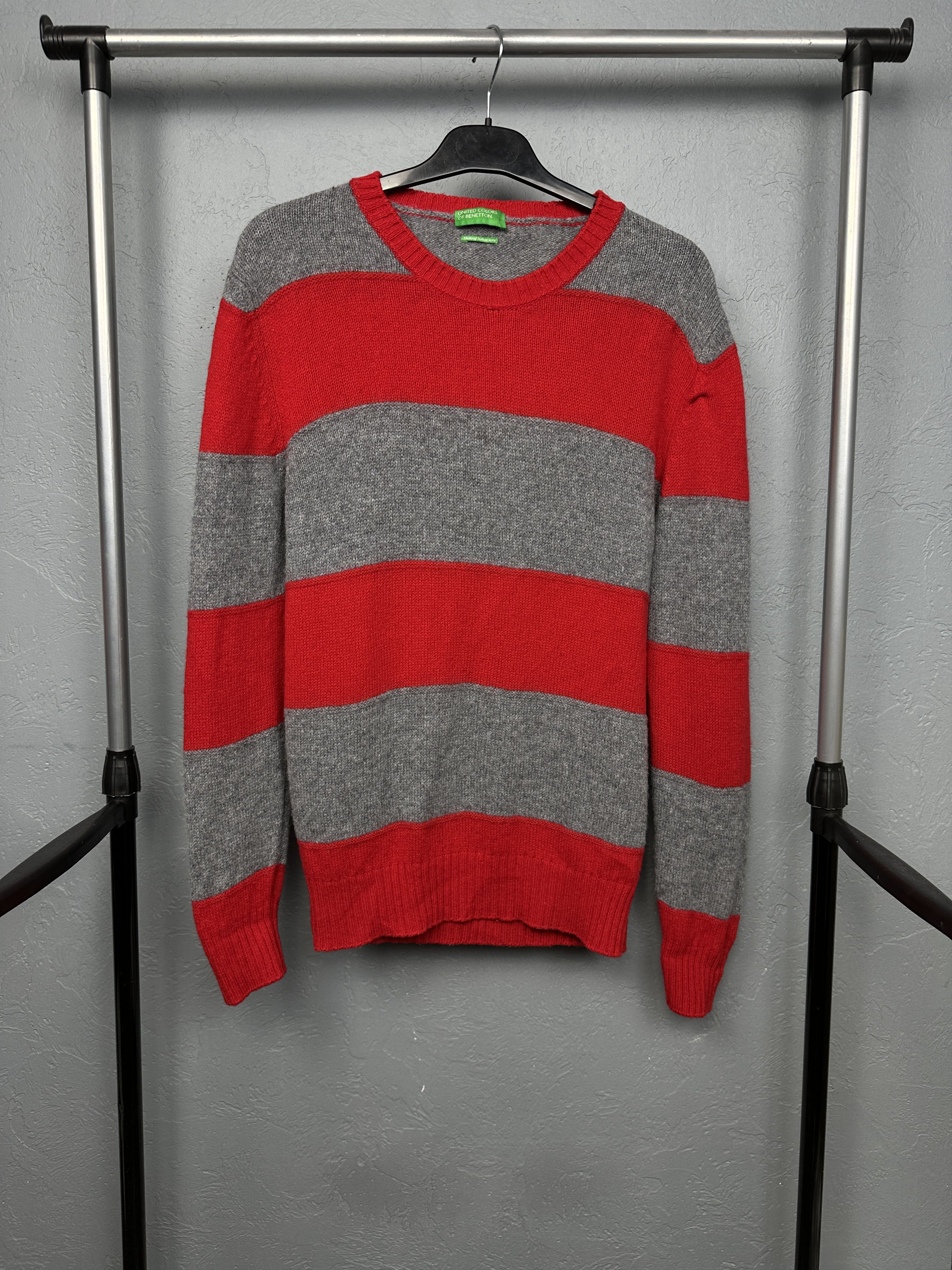 Benetton United Colours of Benetton Vintage Mens Wool Knit Sweater Size US L / EU 52-54 / 3 - 1 Thumbnail