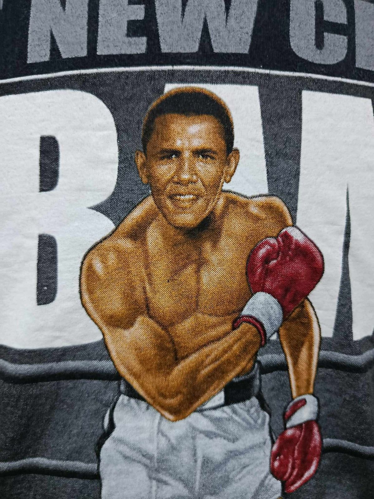 Vintage Rare vtg sun faded obama boxing tee Size US L / EU 52-54 / 3 - 4 Thumbnail