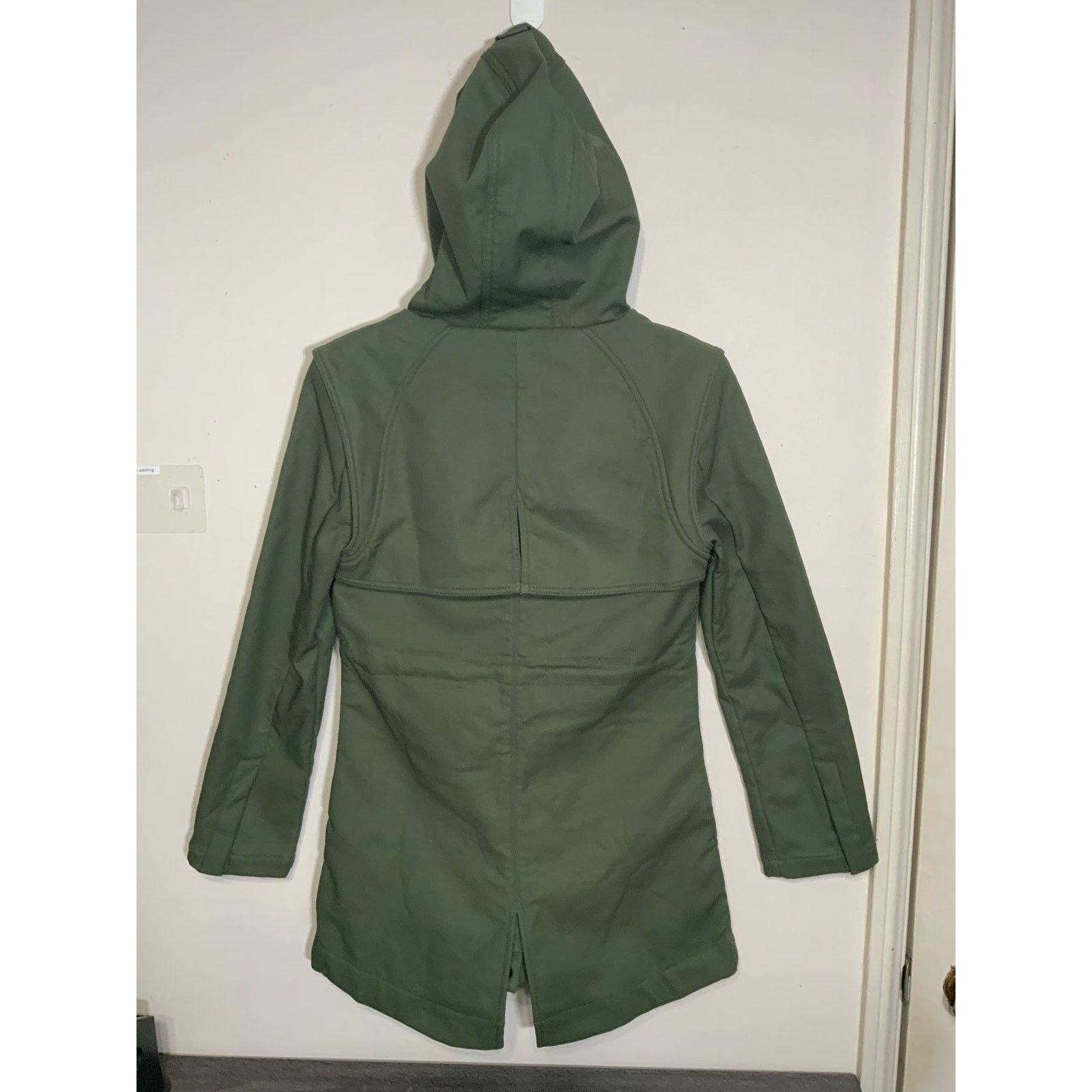 Unknown London Mia Melon Green Hooded Rain Jacket Women's Size XS USED Size XS / US 0-2 / IT 36-38 - 3 Thumbnail