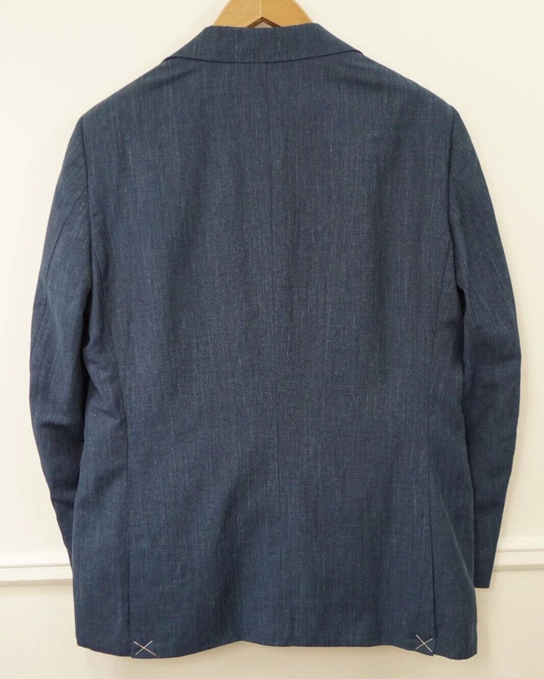 Suitsupply Men Suitsupply Blazer La Spalla Wool Silk Linen Blue US42S Size 42S - 2 Thumbnail
